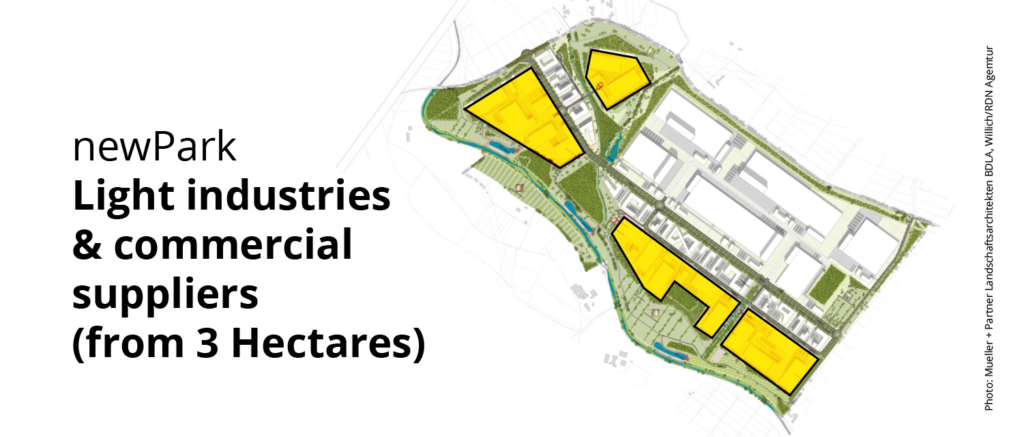 newPark Produzierende Industrie & gewerbliche Unternehmen als Zulieferer (ab 3 Hektar)