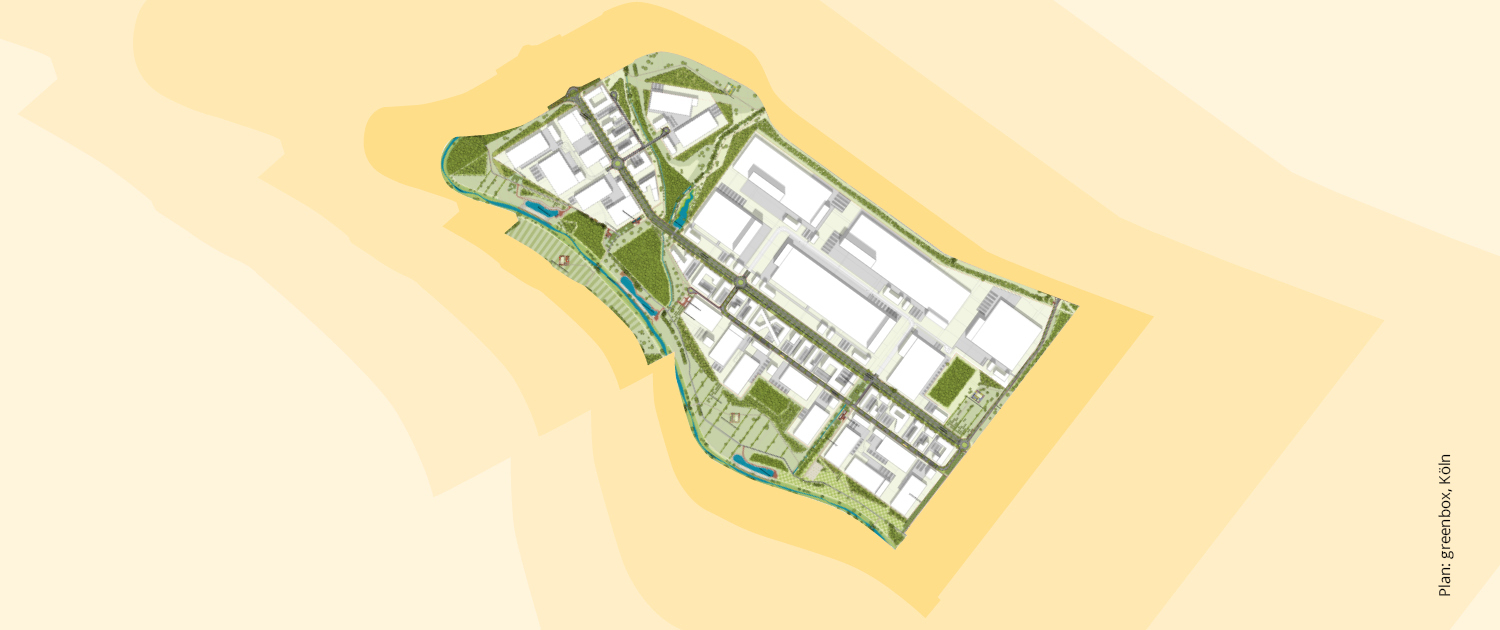 The model location from above. Plan: greenbox, Cologne