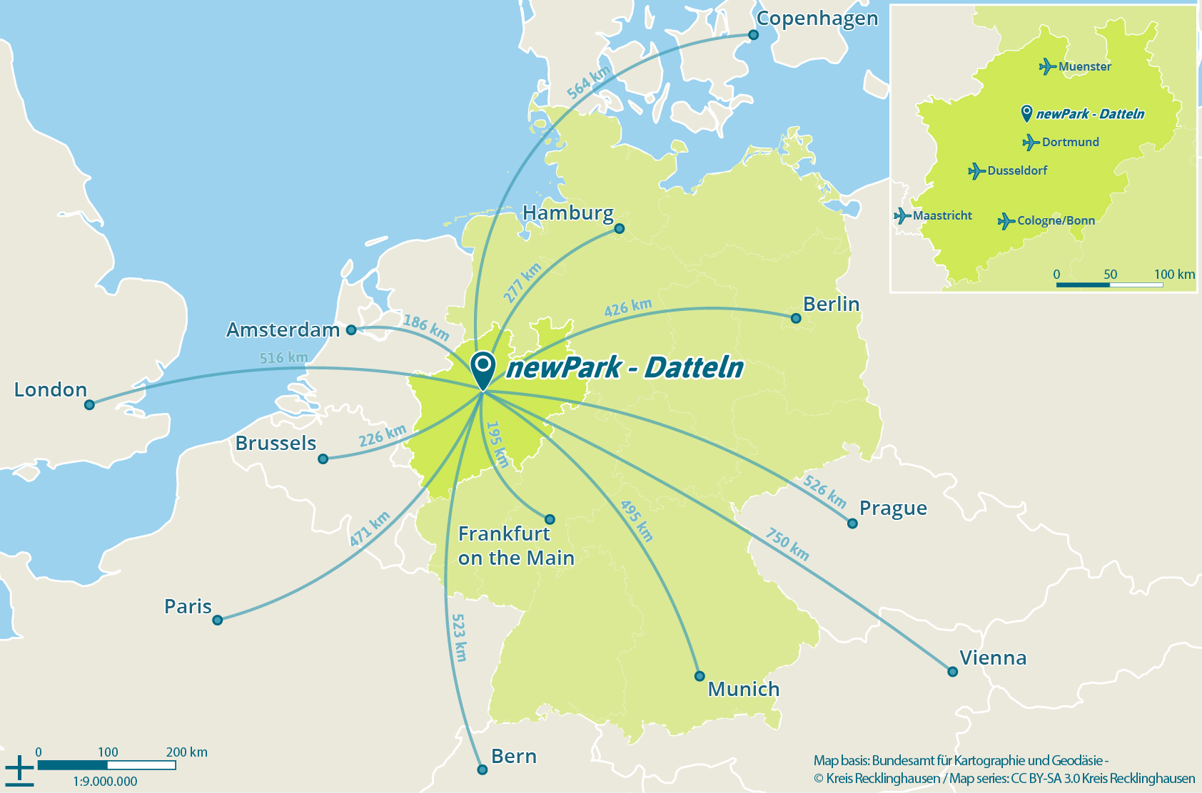 From Datteln to the whole of Europe: The newPark is well connected.